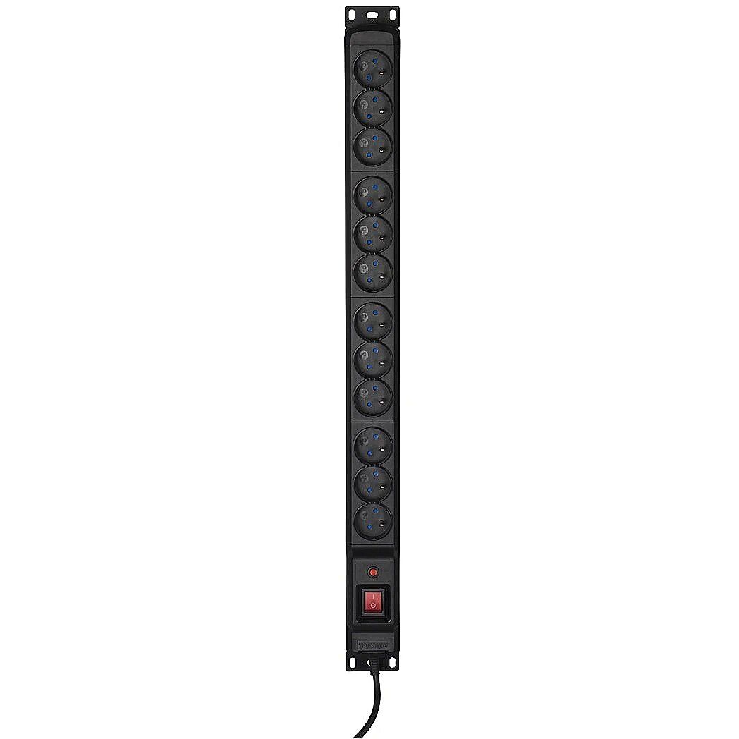 Activejet COMBO 12 socket power strip 1 5m black