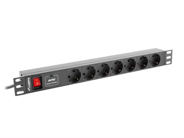 LANBERG PDU RACK POWER STRIP (1U 10A 7X SHUKO 2M)