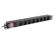 LANBERG POWER STRIP PDU RACK 19  (1U  16A  8X 230V PL  2m)