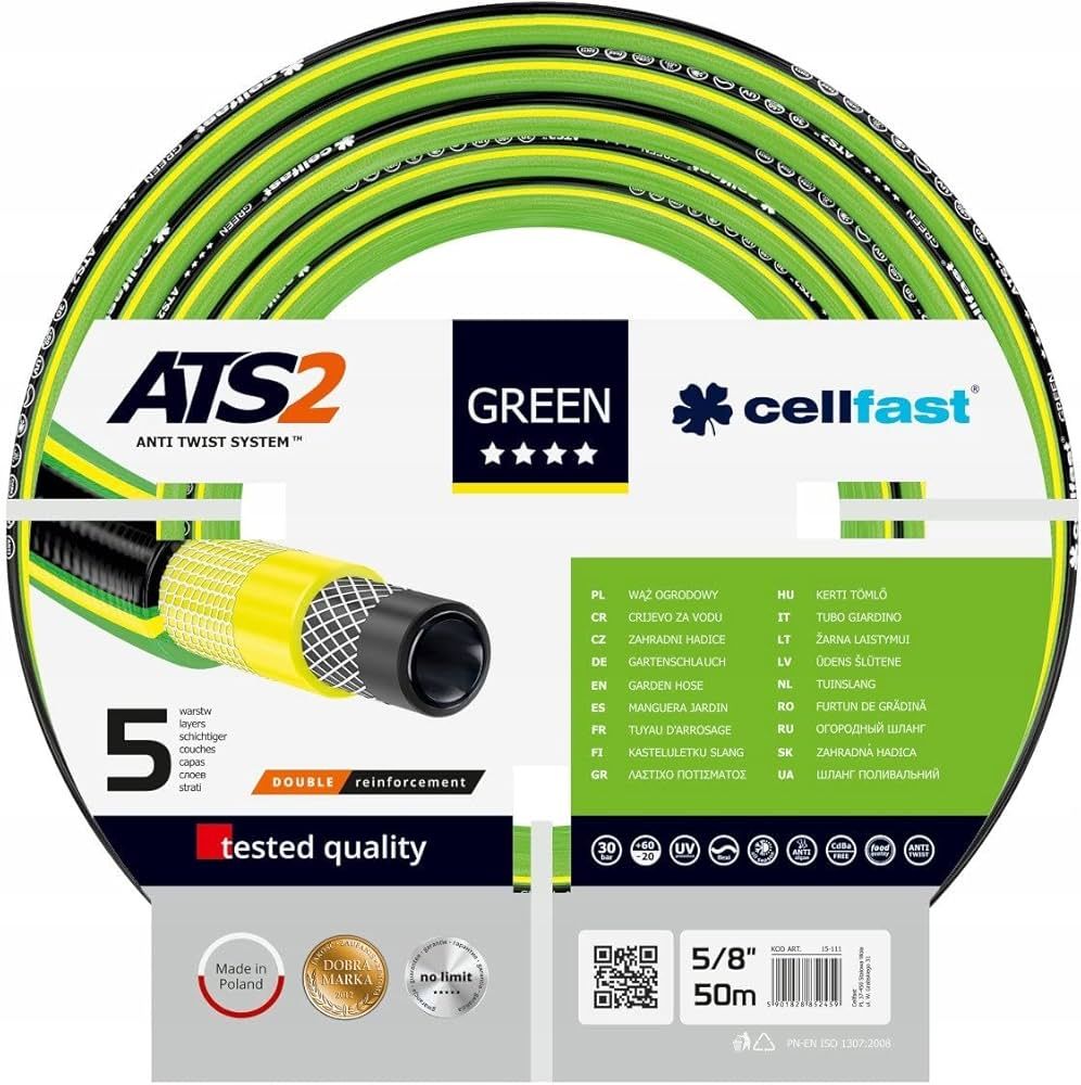 CELLFAST GARDEN HOSE GREEN ATS2 SIZE: 5/8  LENGTH: 50m