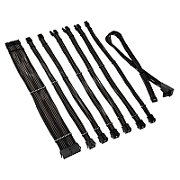 Kolink Core Pro Braided Cable Extension Kit 12V-2x6 Type 2 - Jet Black/Gunmetal Grey