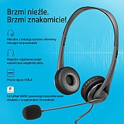 HP Stereo USB Headset G2 Wired Head-band Office/Call center Black