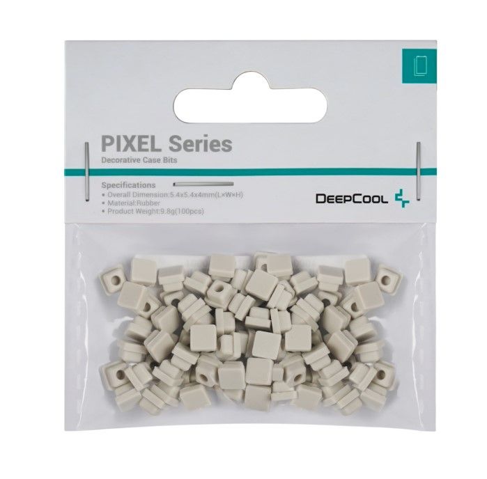 Accesoriu decorativ pt. carcasa DeepCool  PIXEL GY , silicon, 5.4x5.4x4mm, pachet 100 buc, gri,  R-PIXEL-GY100-G-1  6933412796770