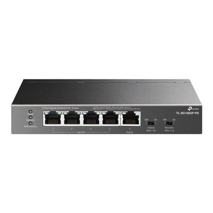 Switch TP-Link TL-SG1005P-PD, 5 porturi 10/100/1000 Mbps