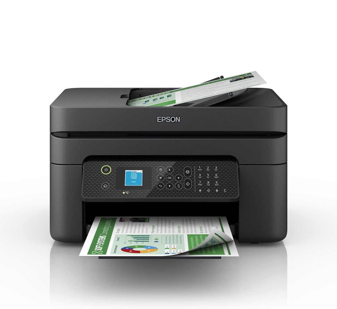 Imprimanta multifunctionala color Epson WF-2930DWF, A4, duplex, ADF, USB 2.0, Wi-Fi, 33 ppm negru, 33 ppm color