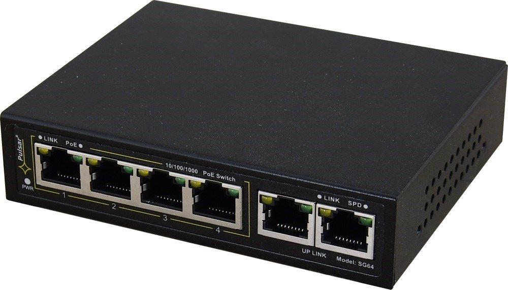 Switch Pulsar SG-64, 4 porturi 10,100,1000 Mbit/s