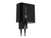 NATEC RIBERA GAN CHARGER 1x USB-A + 1x USB-C 45W BLACK