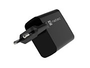NATEC RIBERA GAN CHARGER 1x USB-A + 1x USB-C 45W BLACK