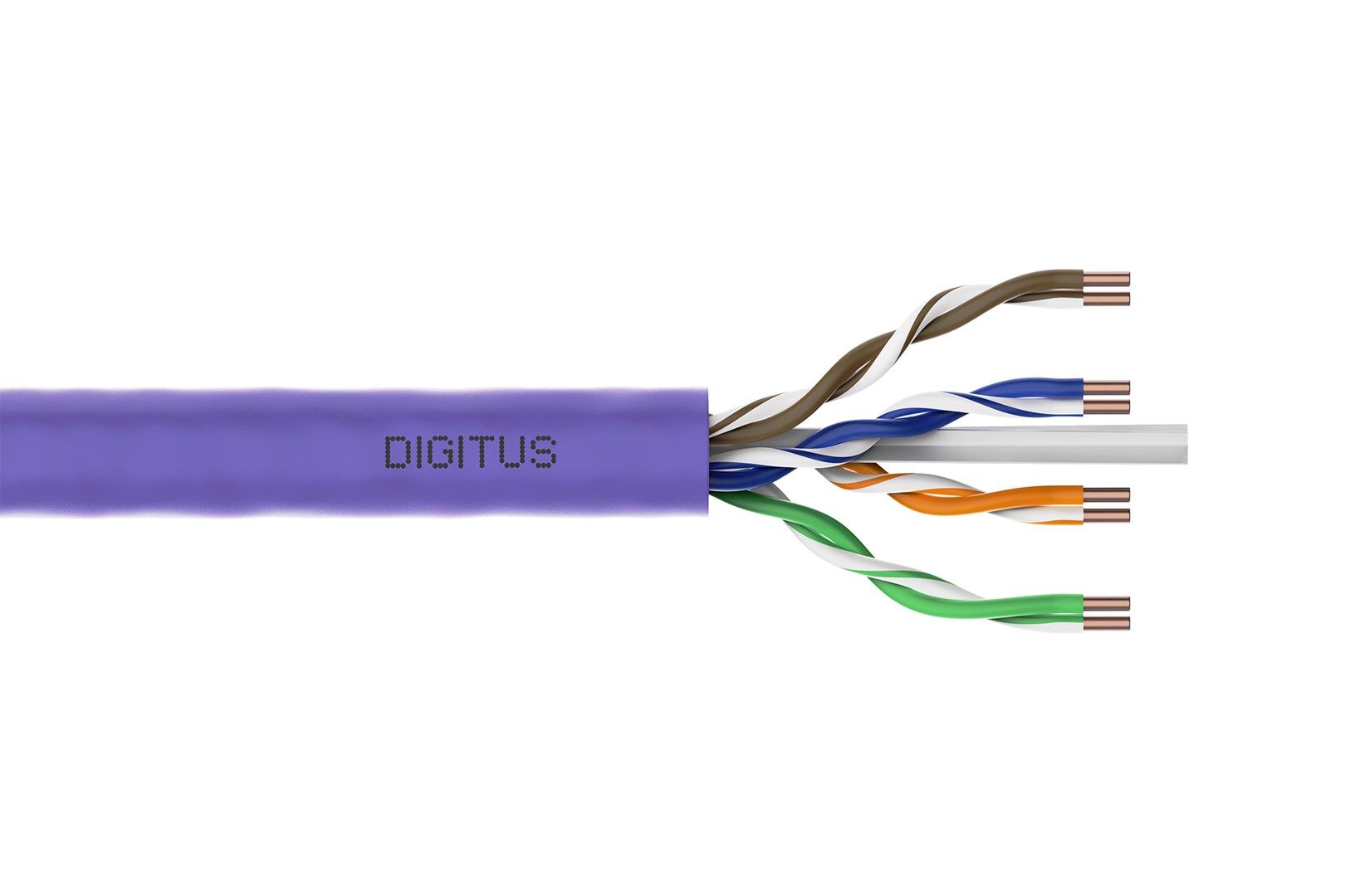Installation cable DIGITUS cat.6  U/UTP  Dca  AWG23/1  LSOH  100m  purple
