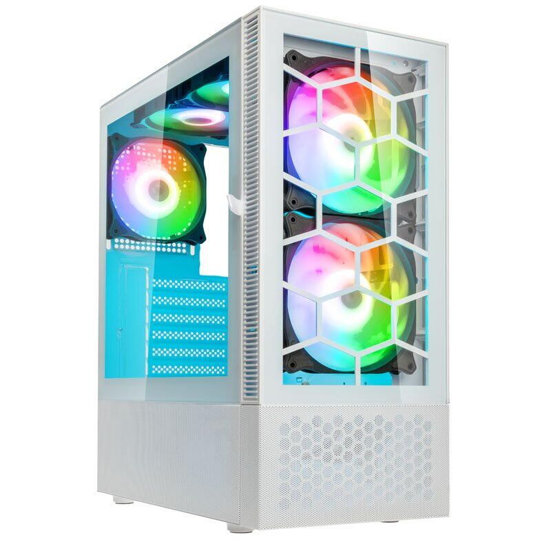 Observatory MX Glass ARGB, Mid-Tower, Alb