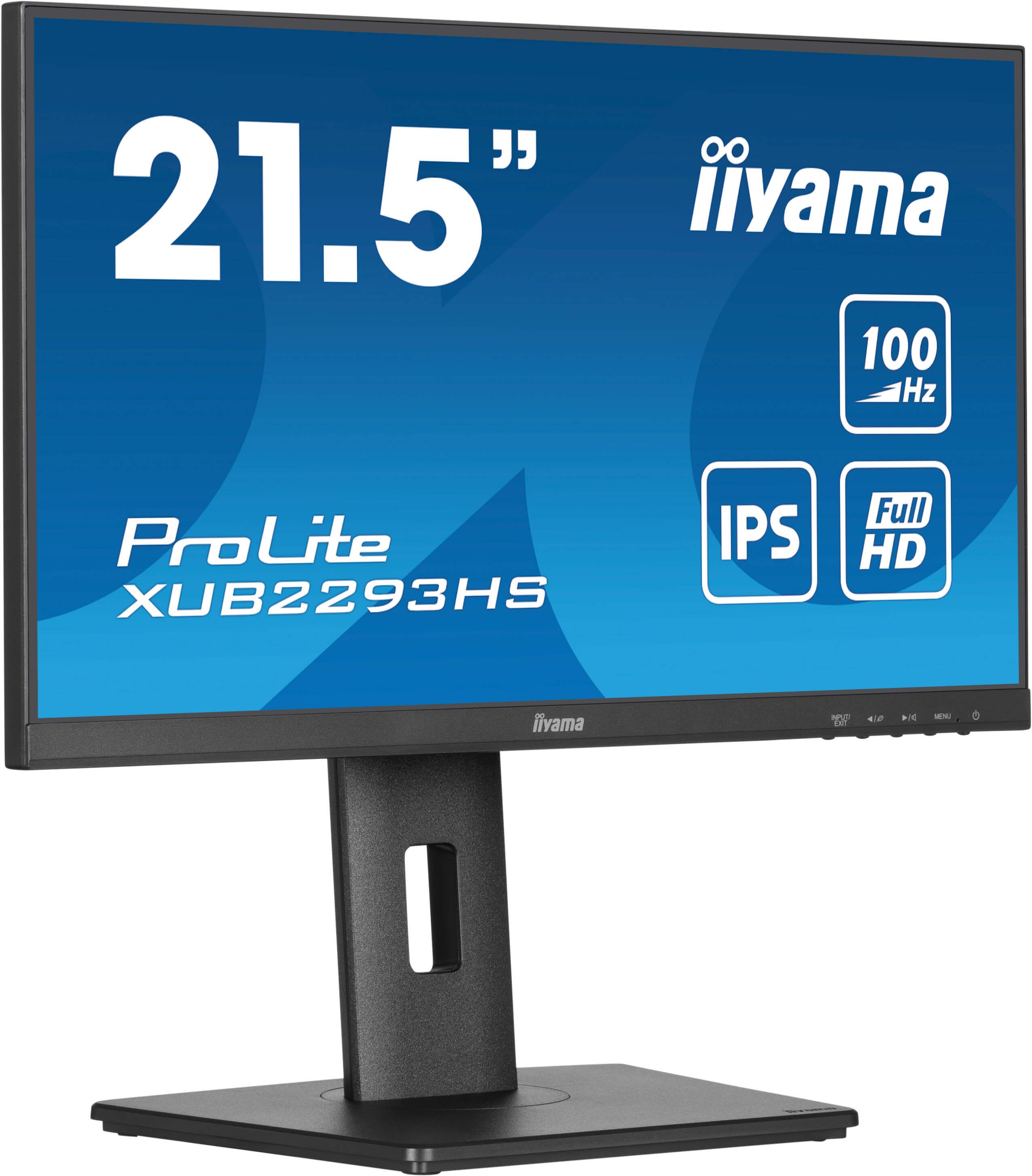 Monitor 21.5 inch LED IIyama ProLite XUB2293HS-B6 1920 x 1080 pixeli, 100 Hz, 1 ms, Negru