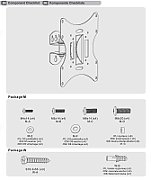 Maclean MC-501A Universal Wall TV Bracket 23-42  uo to 30kg vesa 200x200 Black