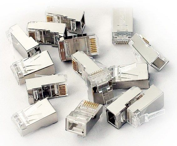 RJ45 Plug (8P8C) Universal  Cat.6A  Shielded  AWG 26-24  Pack of 100