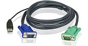 ATEN 2L-5201U cabluri KVM Negru 1,2 m