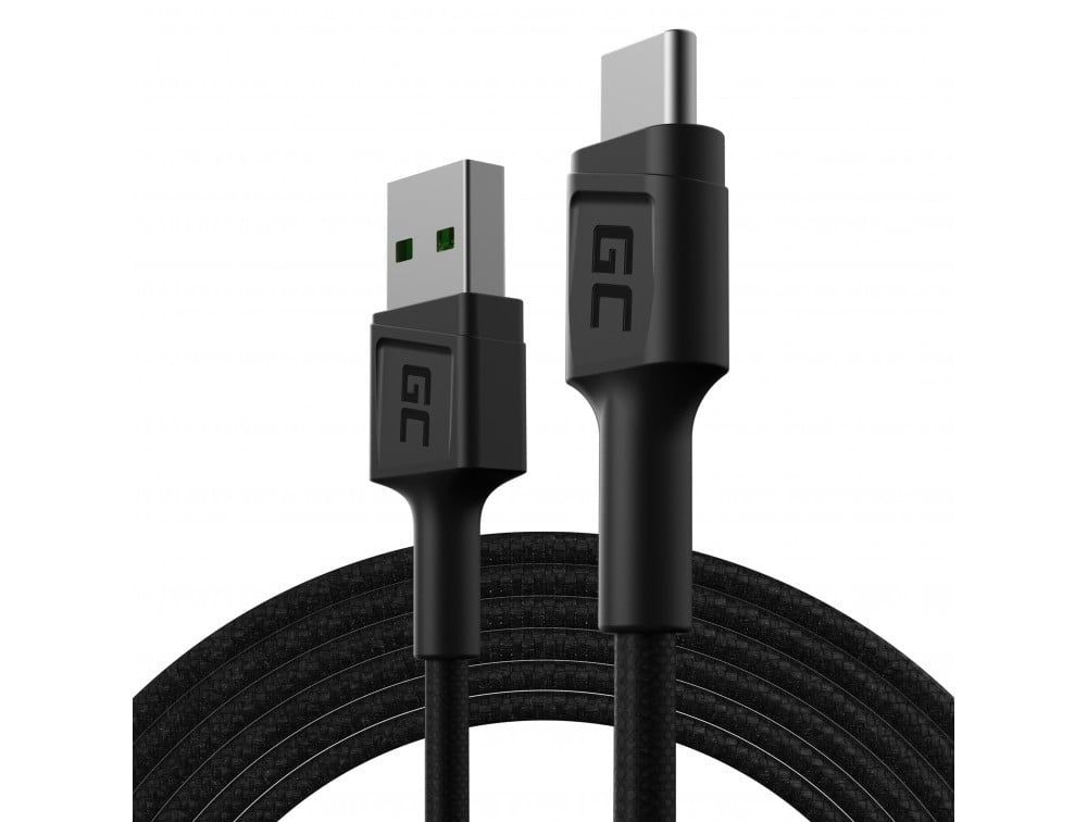 Green Cell KABGC19 cabluri USB 2 m USB 2.0 USB A USB C Negru
