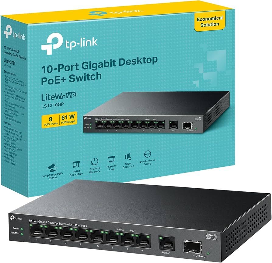 Switch TP-Link LS1210GP, 5 porturi 10 / 100 / 1000 MBs