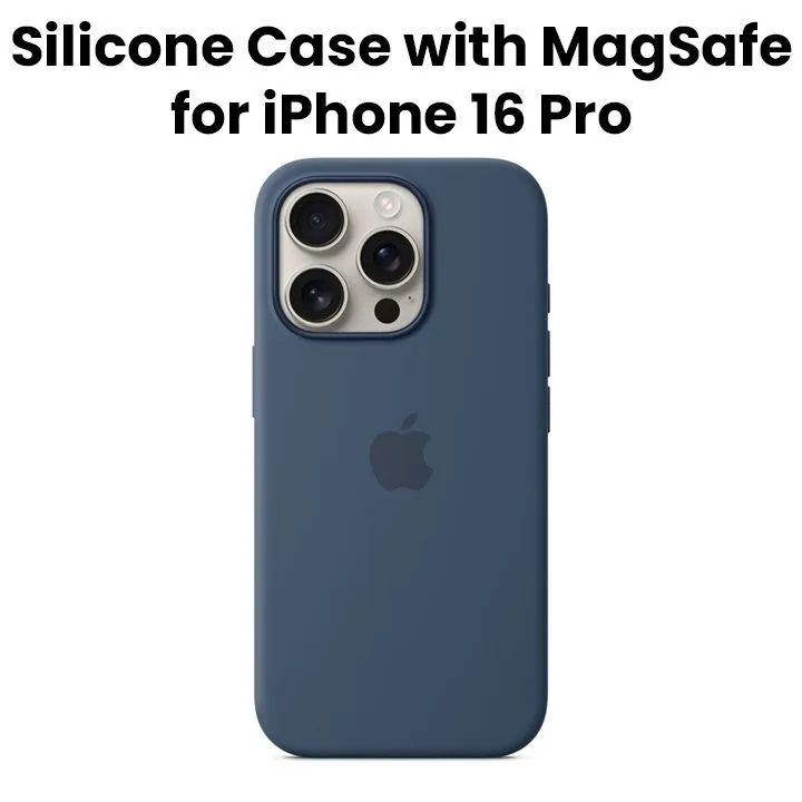 IPHONE 16 PRO SILICONE CASE/WITH MAGSAFE - DENIM