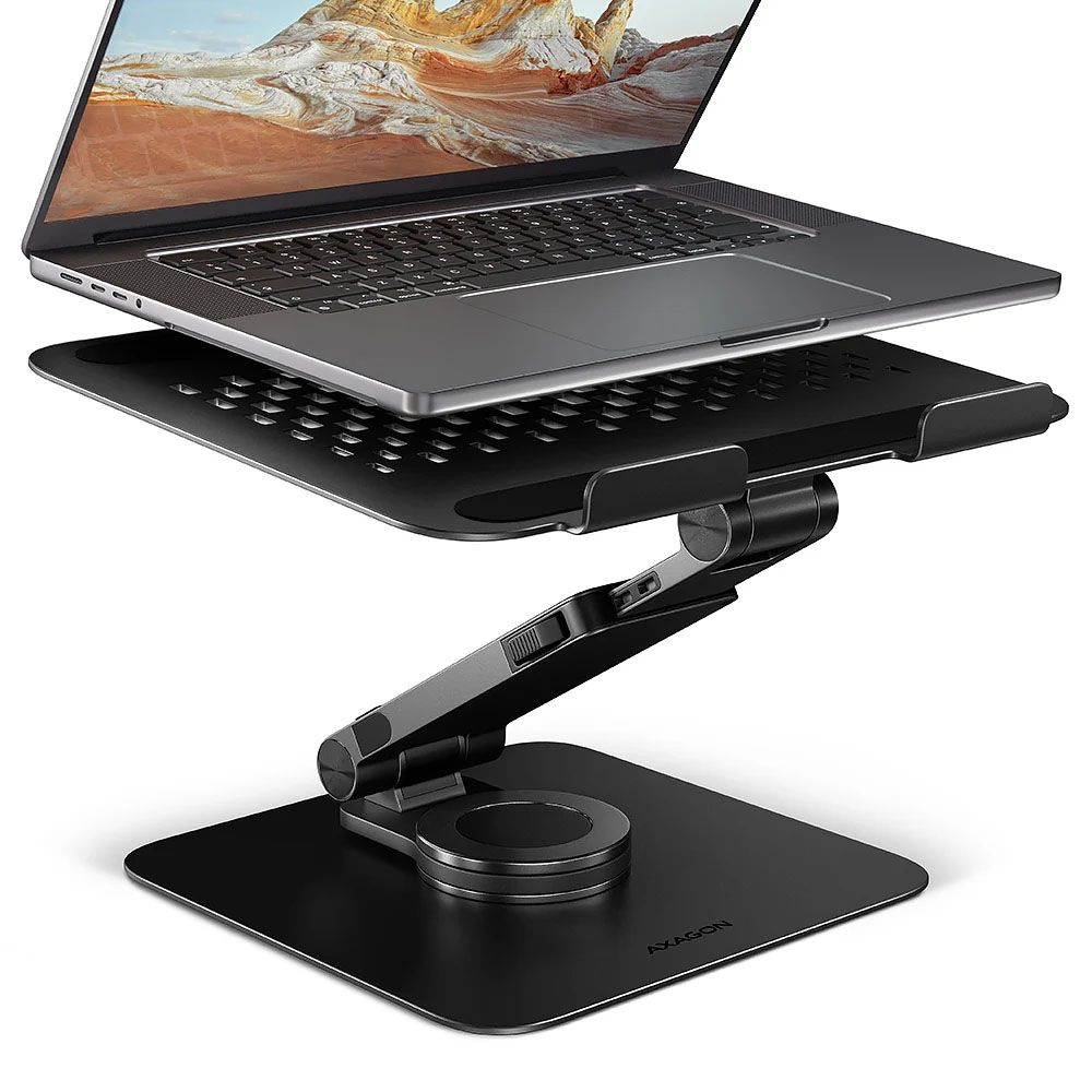 Axagon STND-LQ stand for notebooks and tablets 10 –17.3 . Adjustable height and angle