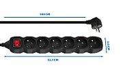 Esperanza ELK219K Power strip 6GN/5M Black