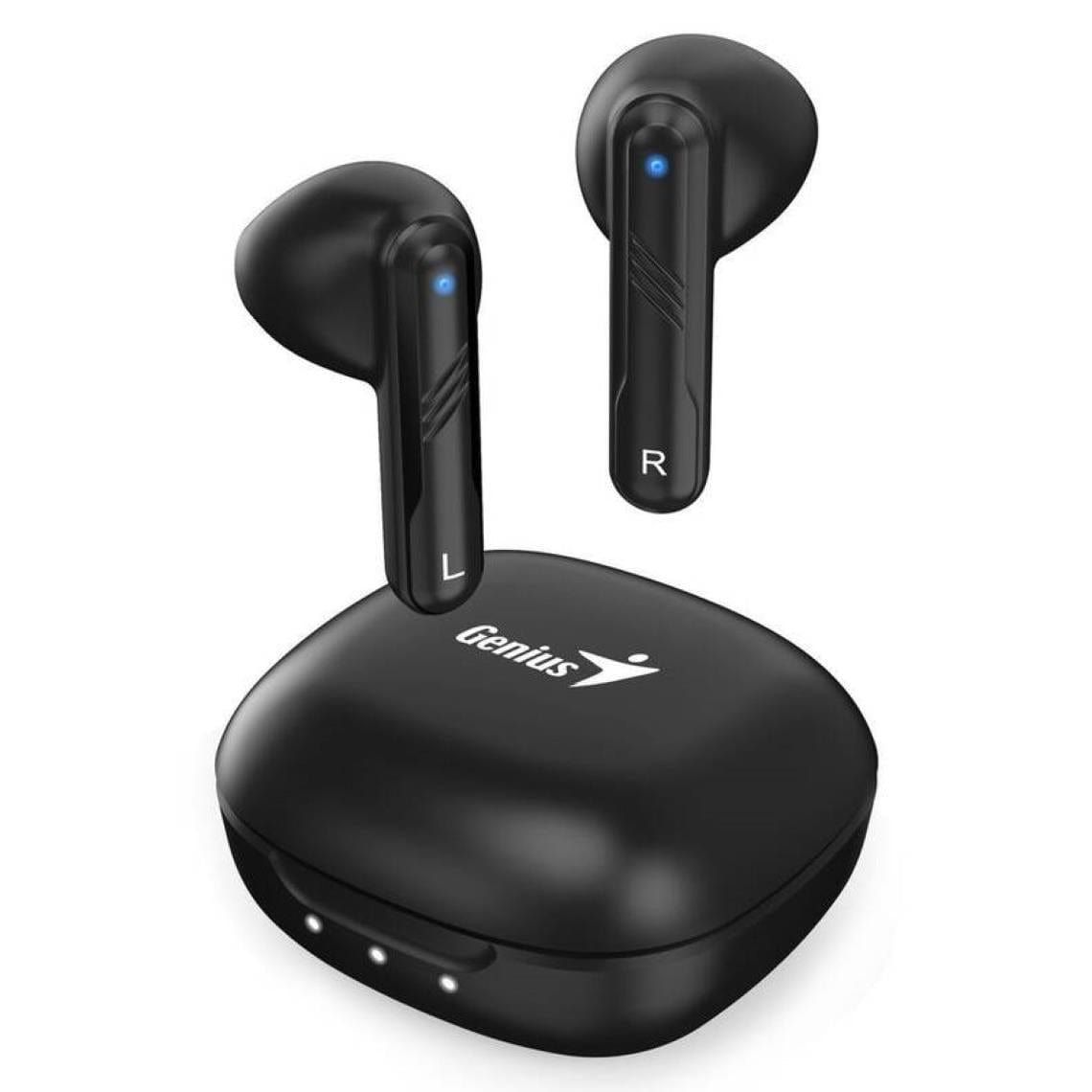 CASTI Genius,  HS-M905BT , TWS, wireless, intraauriculare - butoni, pt smartphone, microfon pe casca, conectare prin Bluetooth 5.3, negru, USB-C, (timbru verde 0.18 lei)