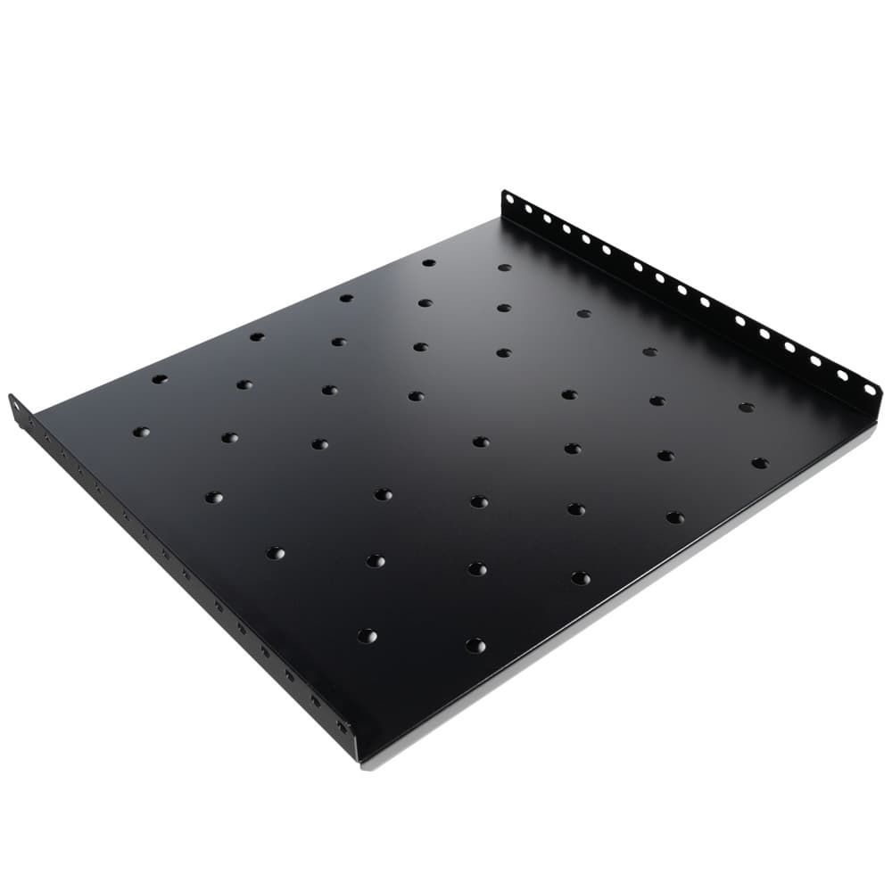 RAFT FIX SPACER 1U pentru rack 19 , adancime 300mm, sarcina maxima 25Kg, vopsea antistatic, otel 0.8mm, black,  SPSF-1U300-BK-02