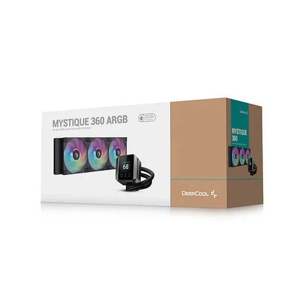 DeepCool  MYSTIQUE 360 , skt. Intel si AMD, racire cu lichid, 3 x 120mm, 600 - 2400 RPM, iluminare RGB, afisaj digital, negru  R-LX750-BKADSNC-G-1  (timbru verde 2.00 lei)