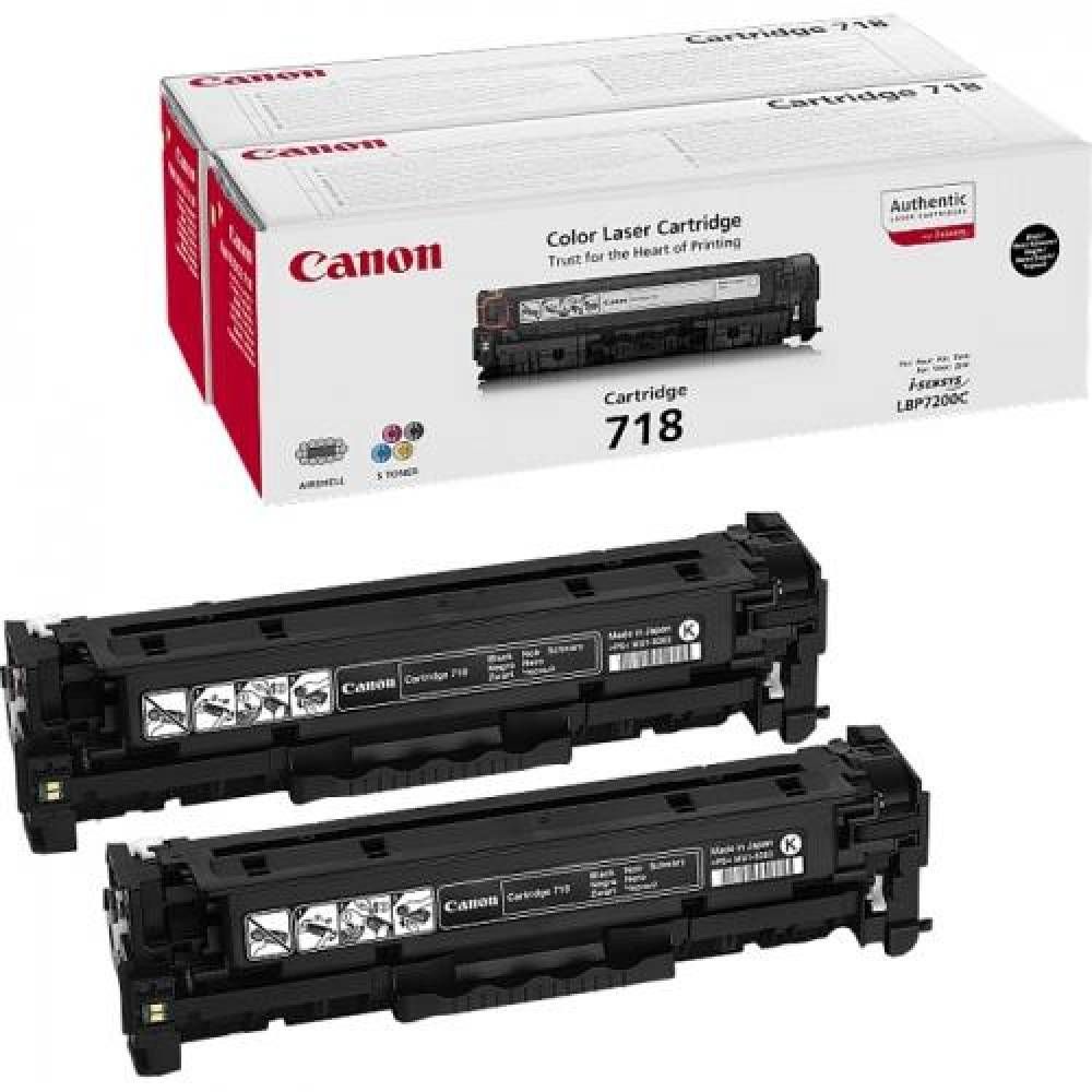 Cartus toner Canon 2662B005AA ,Negru ,2 x 3400 pagini ,Original (CRG718BK)