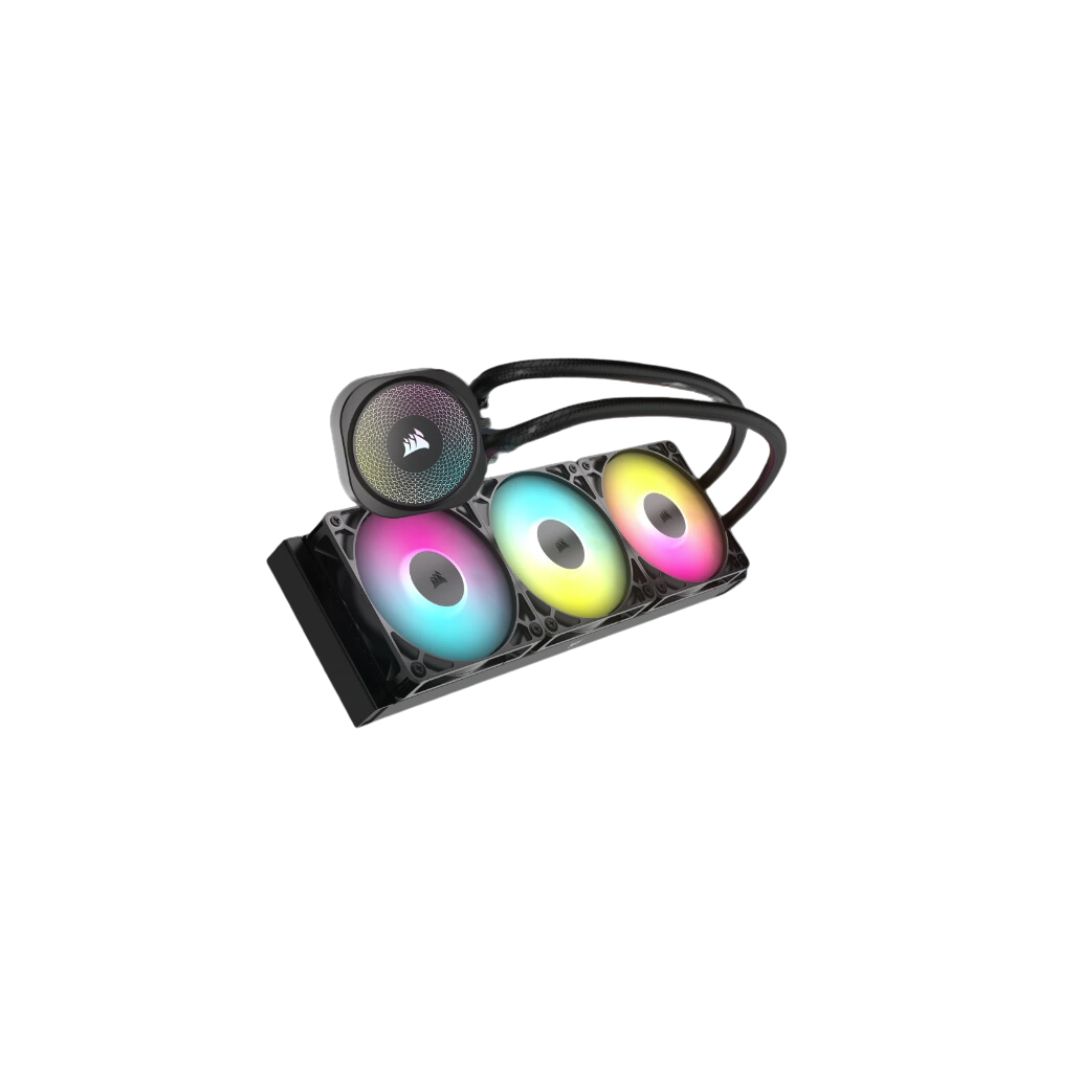 Cooler Procesor CORSAIR NAUTILUS 360 RS NEGRU, dimensiune radiator 396x125x125mm, 3 ventilatoare, viteza ventilatoare: 1700RPM +/- 10% Suport AMD: AM4/AM5, suport INTEL: LGA 1700/1851, Airflow: 94.87 CFM, Nivel de zgomot: 33.2 dBA