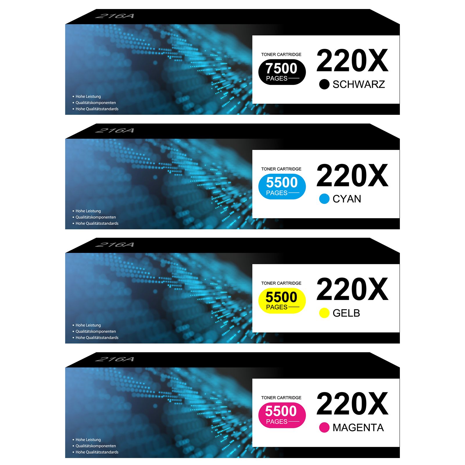 HP 220X      Gelb        LaserJet    Tonerpatrone