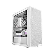 CARCASA PCCooler, middle tower, gaming, fara sursa, suporta 7xfan, PSU shroud, USB 3.1 gen x 1, USB 2.0 x 2, audio+mic, 5 sloturi expansiune, alb,  C3B310-WHP0-GL
