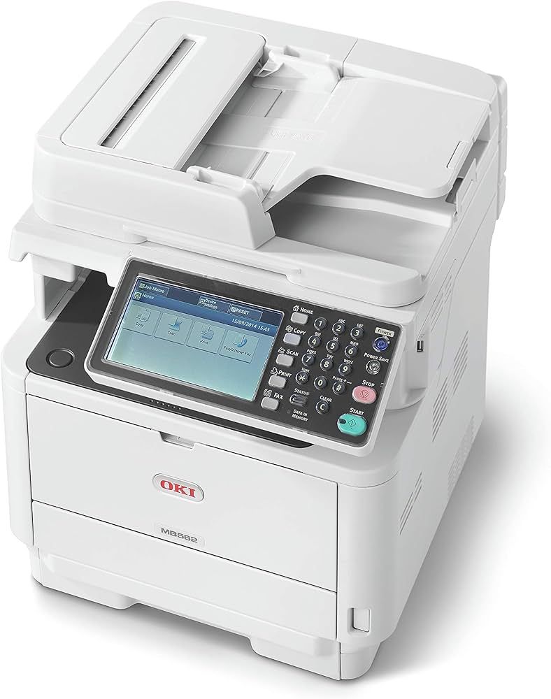 OKI MB562DNW copiator laser led monocrom, printer monocrom duplex A4  USB 2.0 + retea + wireless, scaner color A4, fax
FACE SCANARE, IMPRIMARE SI COPIERE  FATA-VERSO AUTOMATE
