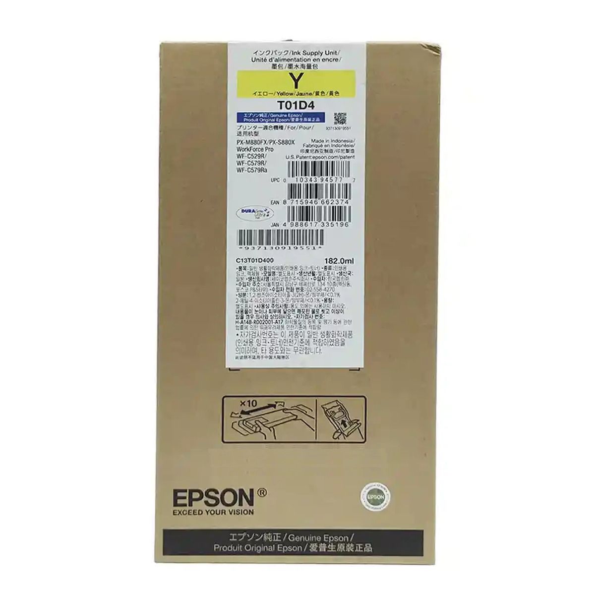 Cartus cerneala Epson EPSON C13T01D400 T01D400 / T01D ,Galben ,20 000 pagini ,Original (T01D4)