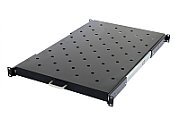 RAFT CULISANT SPACER 1U pentru rack 19 , adancime 366mm, pt. cabinet de 600mm, sarcina maxima 60Kg, vopsea antistatic, otel 1.2mm, black,  SPSS-1U366-BK-03