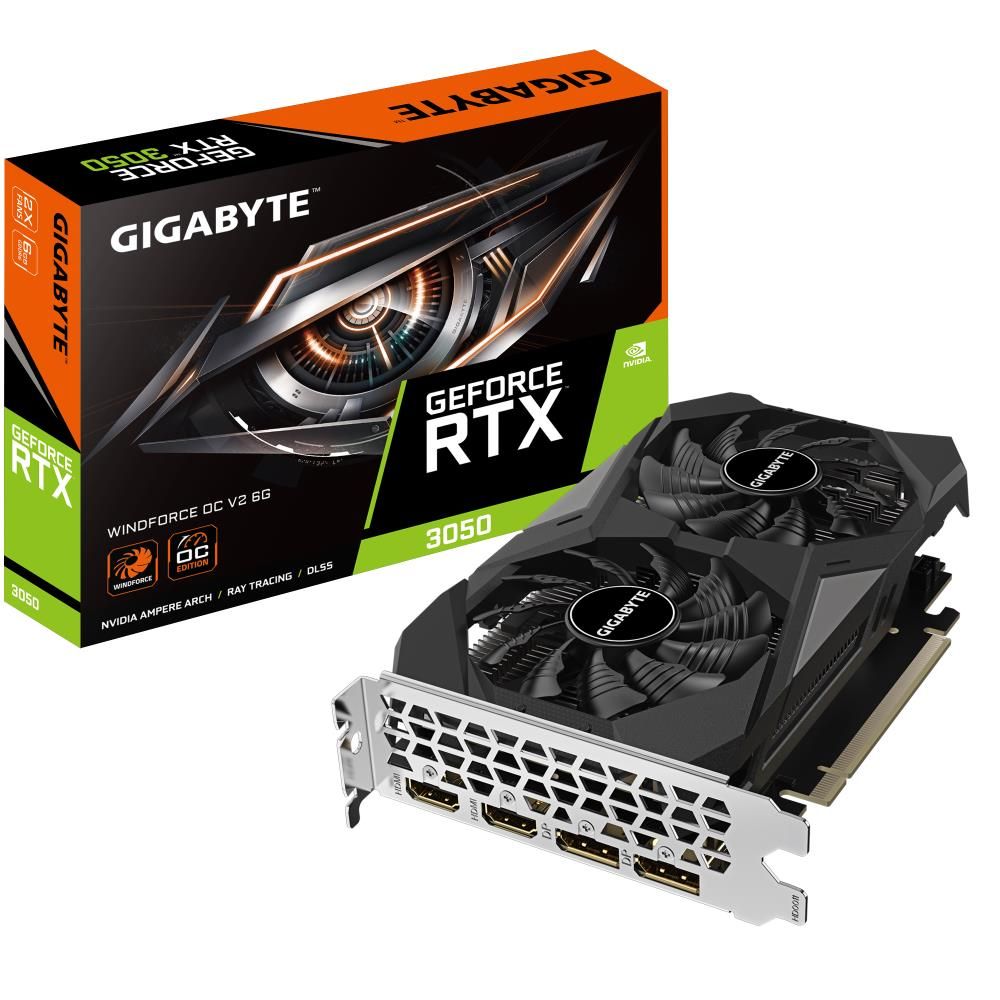 Placa video GIGABYTE GeForce RTX 3050 WINDFORCE OC V2 6 GB GDDR6 96 bit