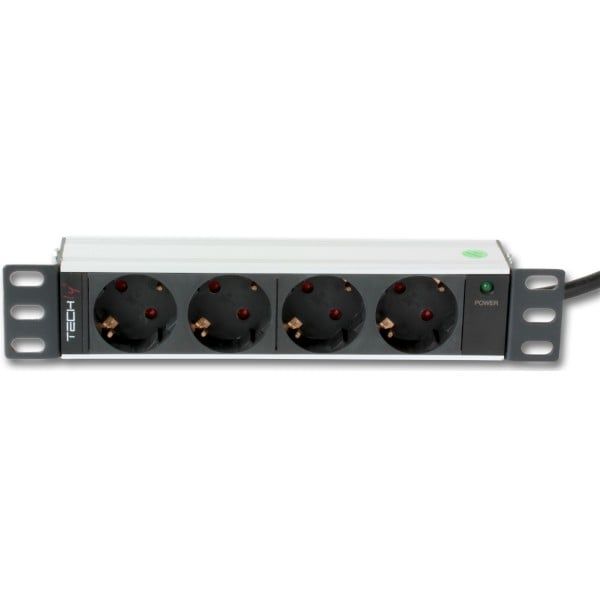 10' 1U X4 Power Strip - Schuko Sockets
