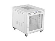 FLOOR STANDING RACK CABINET 19  15U 800X1000 GREY PERFORATED LCD DOOR LANBERG (FLAT PACK)