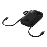 POWER BANK Baseus Qpow2 Dual-Cable, 20000mAh, PD 3.0 + QC 3.0 22.5W, 1 x USB 1 x Iphone Lightning 2 x USB Type-C, digital display pt. status baterie, total 2.4A, negru,  P10055002113-00  (timbru verde 0.98 lei) - 6932172636241