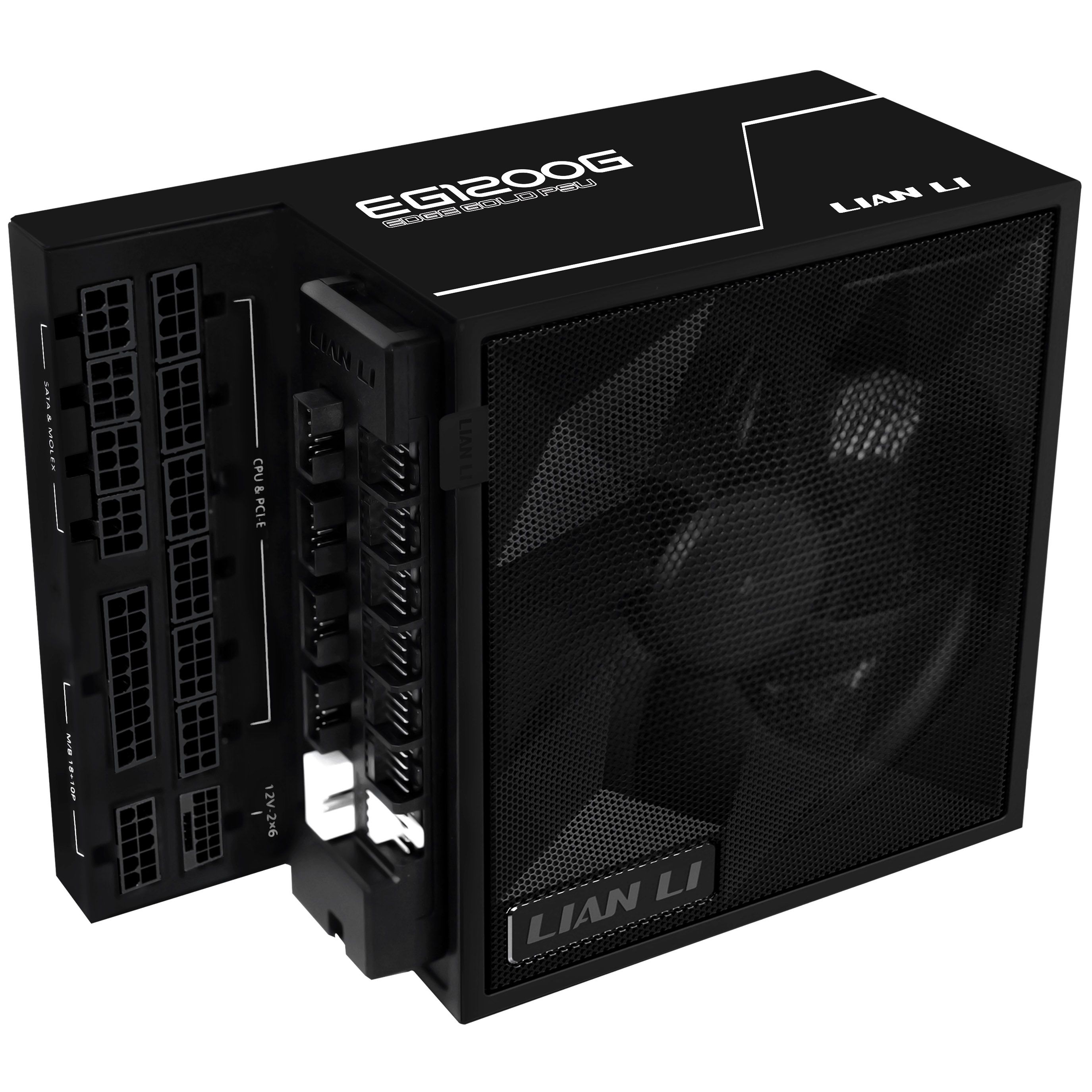 Lian Li EDGE GOLD 1200 80 PLUS Gold Netzteil  PCIe 5.1  ATX 3.1 - 1.200 Watt  schwarz  inkl. USB-Hub
