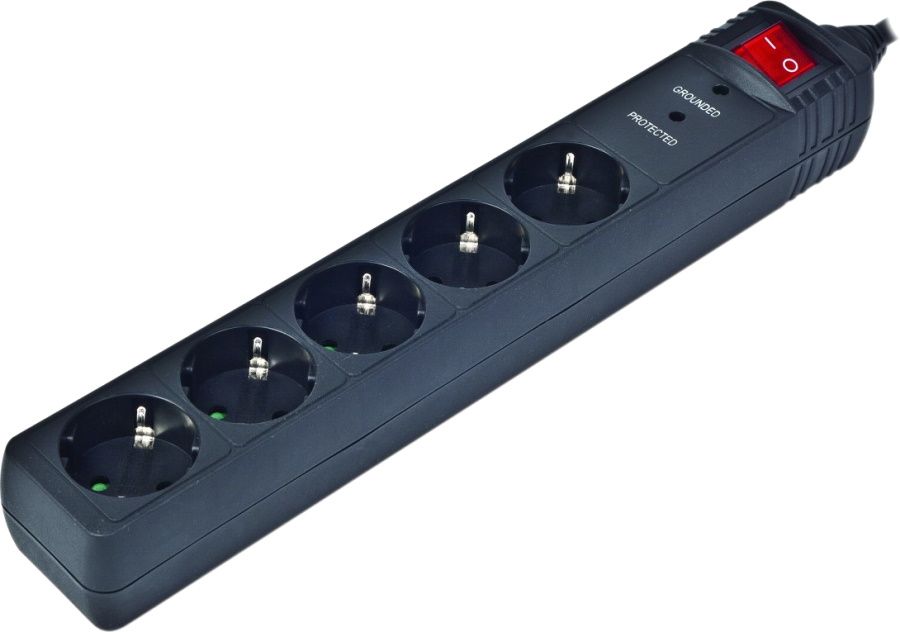5x Schuko, 250V AC 16A 50/60Hz, 1.5mm