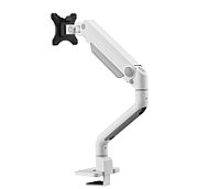 Brat monitor Neomounts DS70S-950WH1 pentru display-uri cu diagonale 17 -49 , sistem de prindere VESA 75x75~100x100, greutate maxima  suportata 18kg, full motion, tilt 90°, swivel 90°, rotate 180°, distanta fata de perete 119-656mm gas spring culoare alb. Garantie 5 ani