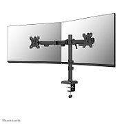 Brat dublu monitor Neomounts DS60-600BL2 pentru display-uri cu diagonale 10 -32 , sistem de prindere VESA 75x75~100x100, greutate maxima suportata 8 - per ecrankg, full motion, tilt +45°, swivel 90°, rotate 180°, distanta fata de perete 99-459mm culoare negru. Garantie 5 ani