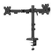 Brat dublu monitor Neomounts DS60-600BL2 pentru display-uri cu diagonale 10 -32 , sistem de prindere VESA 75x75~100x100, greutate maxima suportata 8 - per ecrankg, full motion, tilt +45°, swivel 90°, rotate 180°, distanta fata de perete 99-459mm culoare negru. Garantie 5 ani