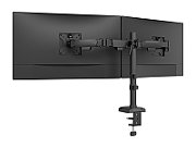 Brat dublu monitor Neomounts DS60-600BL2 pentru display-uri cu diagonale 10 -32 , sistem de prindere VESA 75x75~100x100, greutate maxima suportata 8 - per ecrankg, full motion, tilt +45°, swivel 90°, rotate 180°, distanta fata de perete 99-459mm culoare negru. Garantie 5 ani