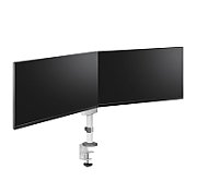 Brat dublu monitor Neomounts DS60-425WH2 pentru display-uri cu diagonale 17 -27 , sistem de prindere VESA 75x75~100x100, greutate maxima suportata 8 - per ecrankg, tilt +90°, -30°, swivel +90°, -90°, rotate +360°, distanta fata de perete 128-460mm inaltime reglabila manual 295-607mm culoare alb