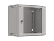 Wall-mounted rack cabinet 19  9U 540x350 grey with glass doors LANBERG (FLAT PACK)