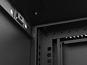 Wall-mounted rack installation cabinet 19  9U 540x350 black glazed doors Lanberg (FLAT PACK)