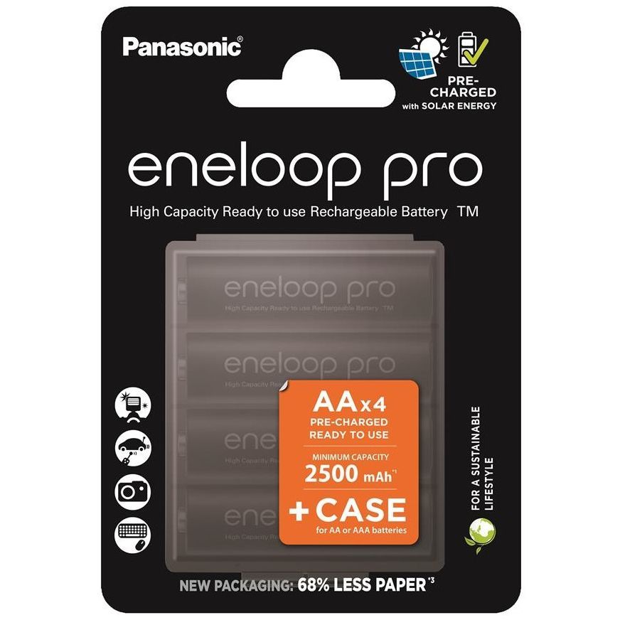 Panasonic | ENELOOP BK-3HCDEC4BE | AA | 2500 mAh | 4 pc(s)