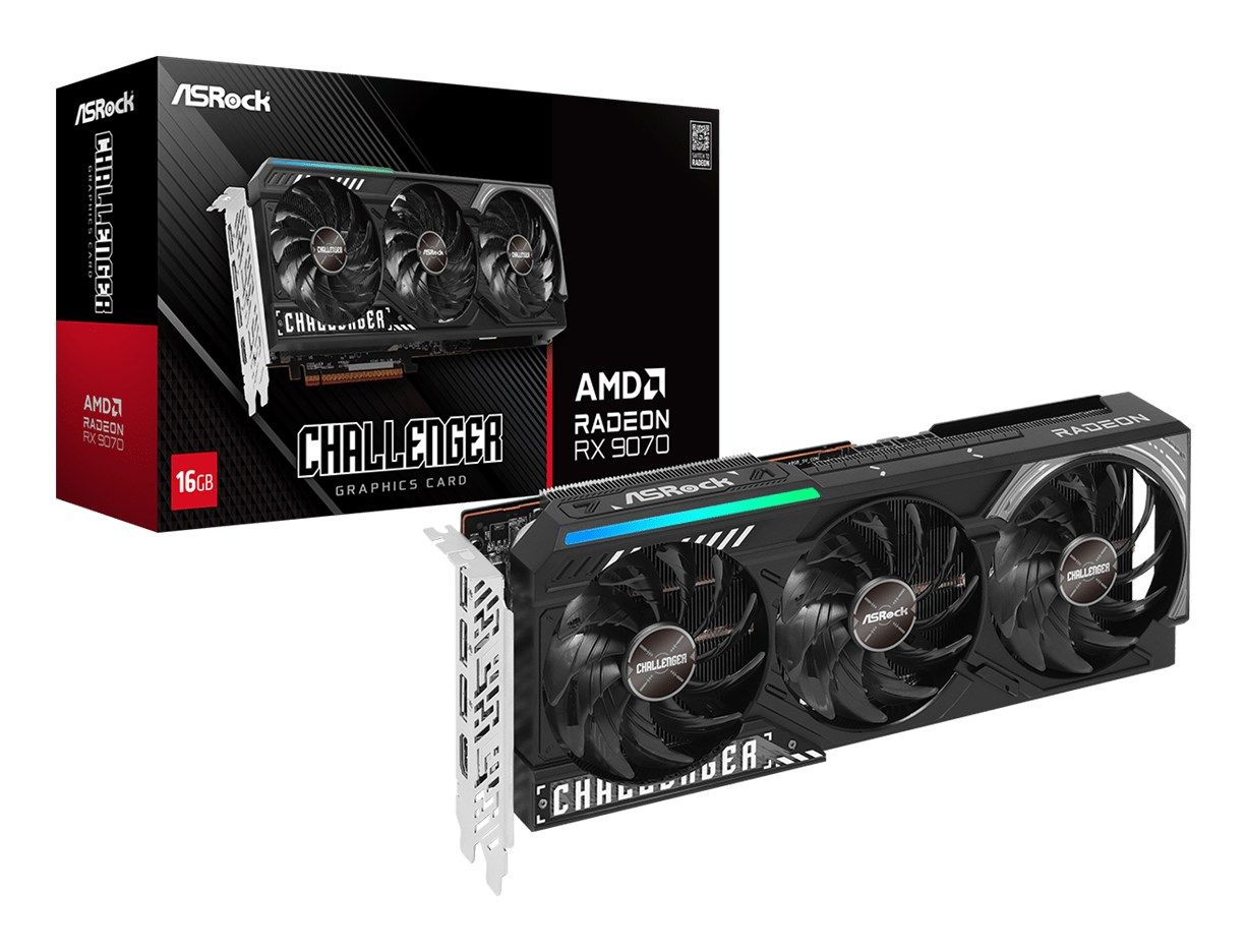 Placa video ASRock Radeon RX 9070 Challenger 16 GB GDDR6 256 bit