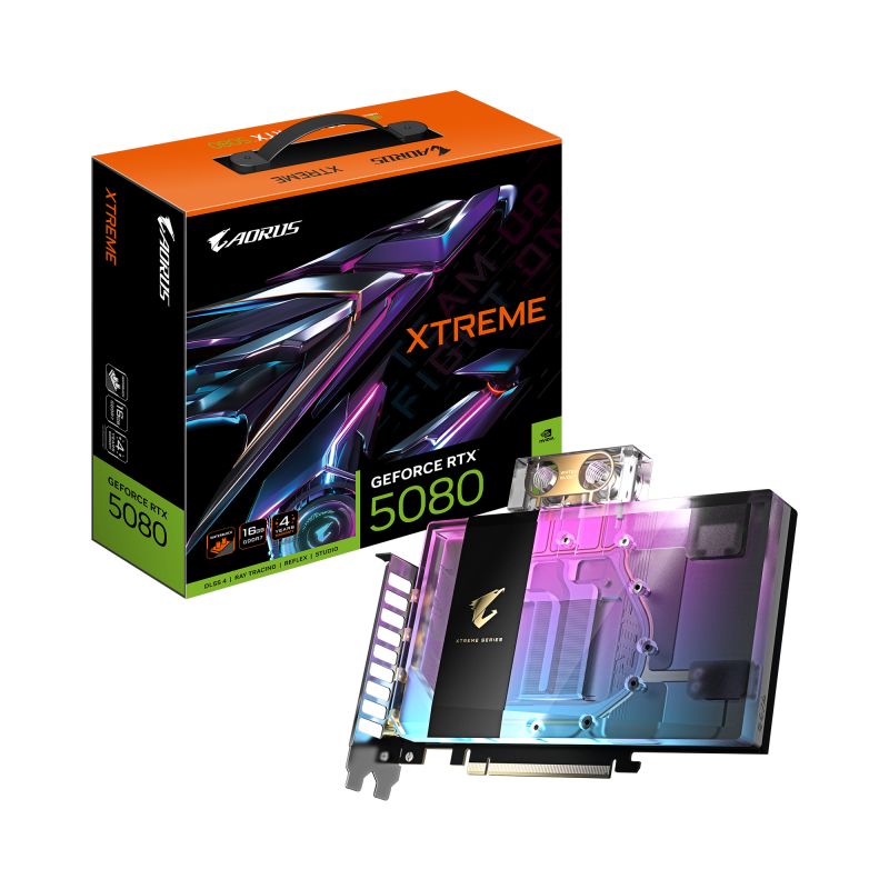 Placa video GIGABYTE GeForce RTX 5080 AORUS XTREME WATERFORCE WB 16 GB GDDR7 256 bit