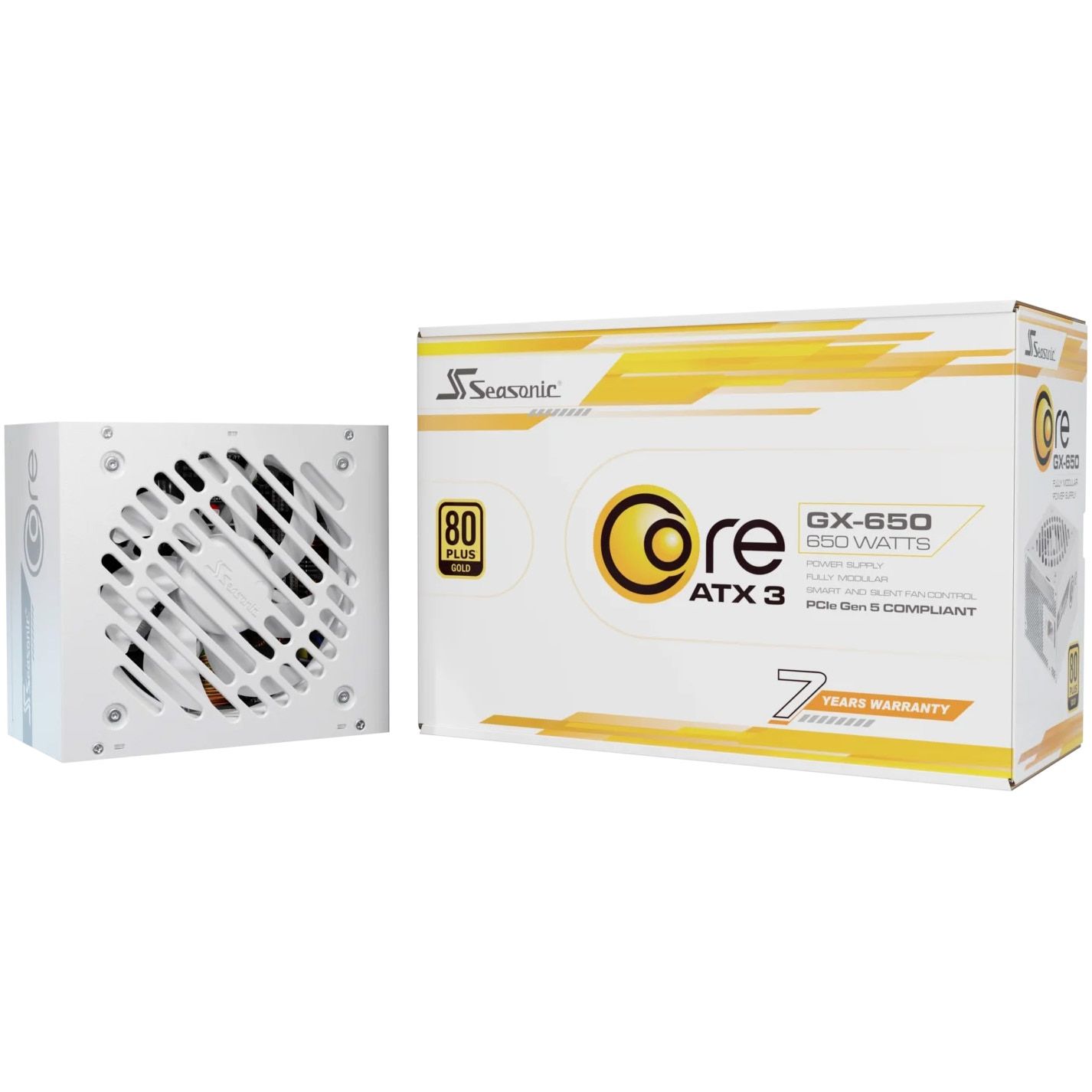 Core GX-650-V2 ATX3.1, PCIe 5.1, 80 Plus Gold, 650W, Full Modulara, Alb